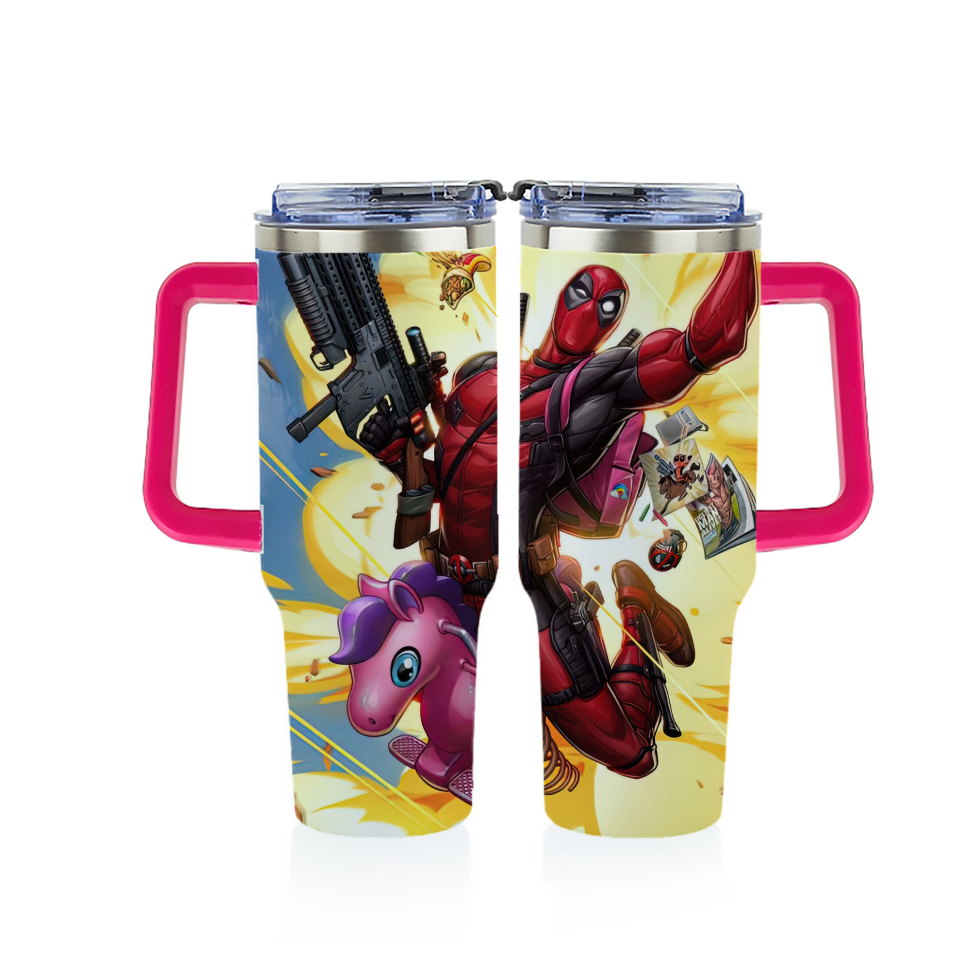 （画像用） Deadpool デッドプール 1200ｍLフルプリント車用タンブラー